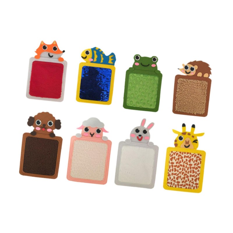 Milageto 8x Sensory Mats,Animal Theme,Cartoon Textured Educational Sensory Pads for