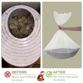 Cat Litter Box Liners Compatible with IRIS Top Entry Cat Litter Box - 25 Pack, Tear-Resistant and Spill-Proof, Perfect Fit for Most Top Entry Litter Pan Models