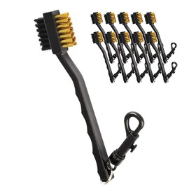 Pack of 10 Golf Brush and Club Groove Cleaner Set, Golf Club Brush, Golfing Equipment, Accessories for Golf Clubs, Balls, Clothing, Shoes, Golf Aids, Easily Attaches to Golf Bag (10)