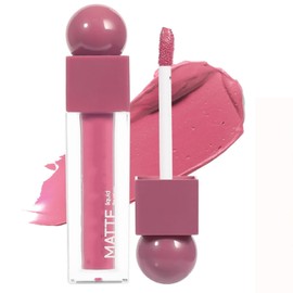 Matte Liquid Lipstick for Women – Long Lasting & Waterproof – Highly Pigmented & Creamy Formula – Velvet Smooth Texture – Vegan Lip Gloss – Mauve Pink Makeup Gift (06#)