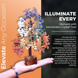 AstraVeda Crystal Tree, Tree of Life, 7 Chakra Tree, Feng Shui Tree, Healing Crystal, Gemstone Tree, Crystal Gifts, Healing Stones, Spiritual Gifts, 300 Beads