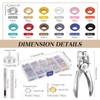 Gueenky Eyelet Pliers Set with 700 Pieces Eyelets (Diameter 5