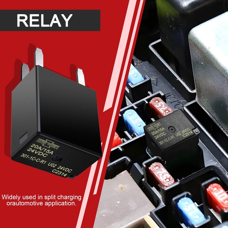 Automotive Purpose Relays 301-1C-C-R1-U02-24VDC 5 PIN (2 Pack)