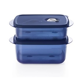 Tupperware Vent N Serve 2pc Medium Set Indigo/Mist, Blue