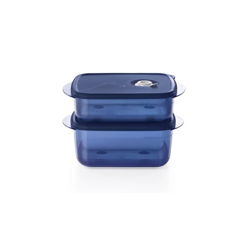 Tupperware Vent N Serve 2pc Medium Set Indigo/Mist, Blue