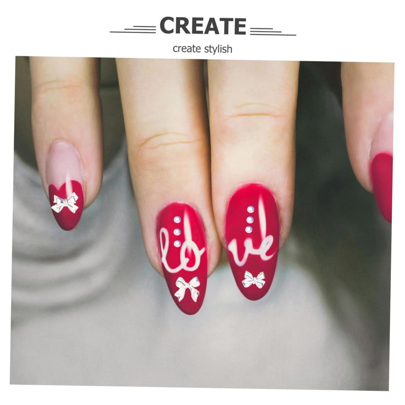 Outanaya Nail Charms Bow Nail Gems Elegant Manicure Decorations for