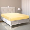 sourcing map Satin Fitted Sheet, Solid Silky 12" Deep Pocket