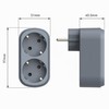 Electraline 55098 Adattatore Doppio Prima 2 Prese 16A (2P+E) Schuko