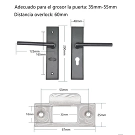 MORNWELL Cerradura de puerta para Puertas,Manija para Puerta Privacidad con cerradura y llave,chapas para Puertas y Entrada,oficina,dormitorio,entrada delantera,Cerradura Manija Cobre Puro(Negro Mate)