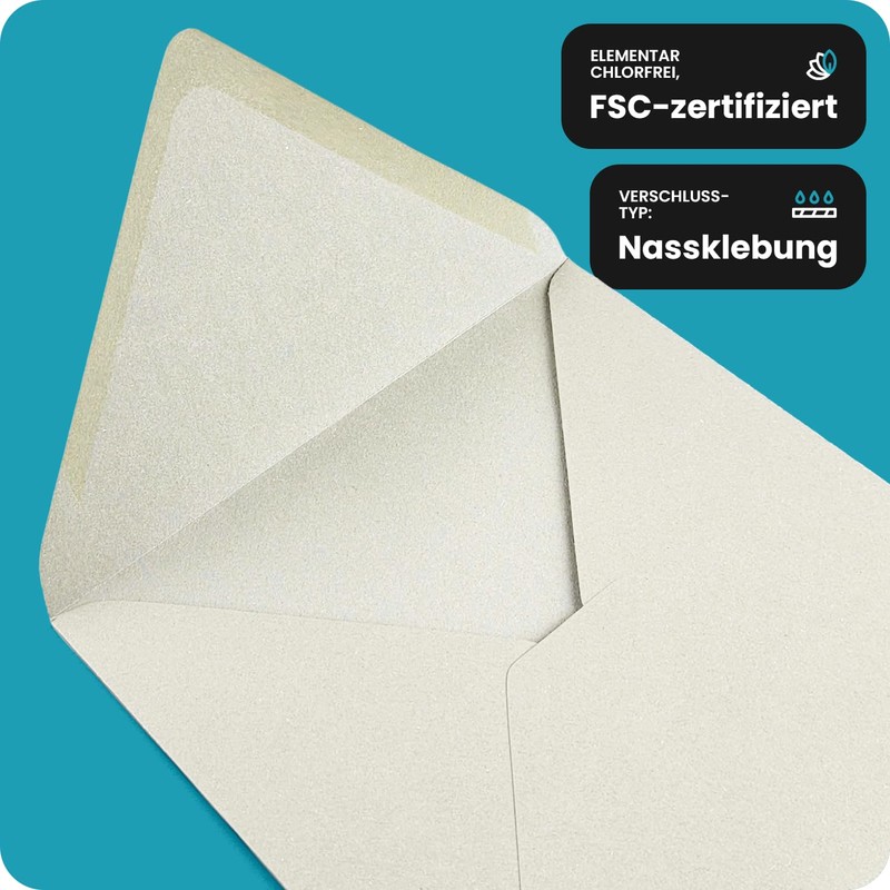 Netuno 25 Square Envelopes Olive Green 153 x 153 mm