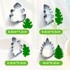 NIIIYTYB 4 Piece Leaf Cookie Cutter Set Tropical Stainless Steel