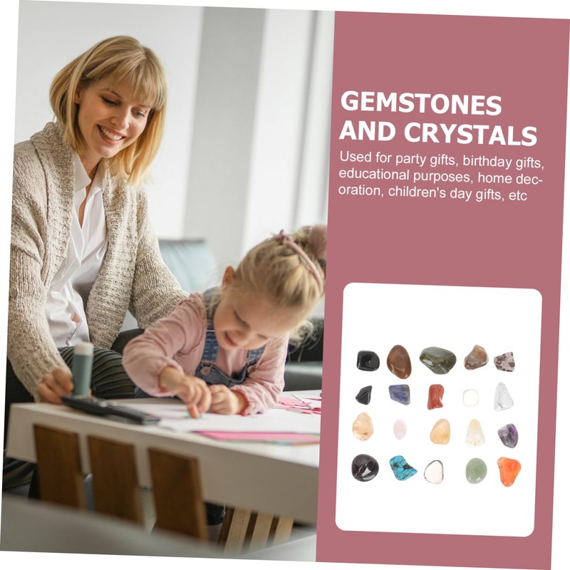 Totority Friendly Geology 20 Polished Crystal Specimens for Educational Rock