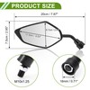 HOPESPANNER Universal Motorcycle Rear View Mirrors Adjustable Bar End Side