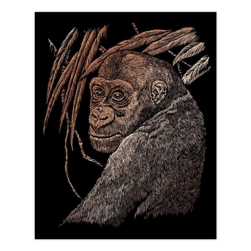 Royal & Langnickel Copper Engraving Art A4 Size Ape Designed