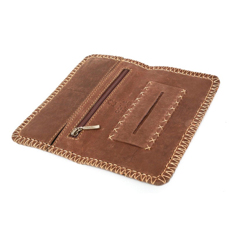 Daniel Leather Pouch from Genuine Leather (Brown)