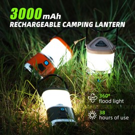 Allspark LED Camping Lantern Rechargeable,1000LM 4 Light Modes Magnetic Camping Lights,Bright Portable Home Lantern, IPX4 Waterproof Tent Lights for Hiking,Power Outages,Emergency,Hurricane(Green)