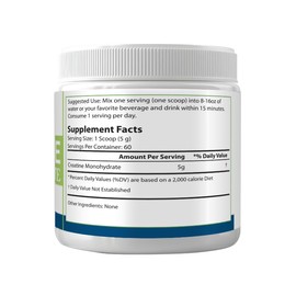 PURE Creatine Monohydrate 5g, 60 Servings, 300g, Unflavored Creatine Powder, Premium Wellness Supplement