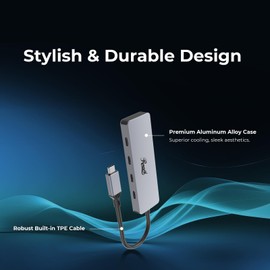 Rosewill 4-Port USB-C 3.2 Hub, 10Gbps Splitter Adapter  – RHUB-C4