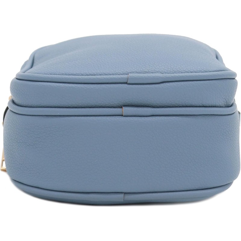 FashionPuzzle Multi Pocket PU Leather Casual Medium Crossbody Bag with