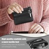 YueJieSelected Ladies Genuine Leather Wallet with Key Ring, black, Modern