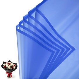 PATIKIL 20 Sheets Flower Wrapping Paper, Frosted Waterproof Bouquet Wrapping Paper Florist Supplies Packaging Paper for DIY Crafts Wedding Birthday Gift, Blue