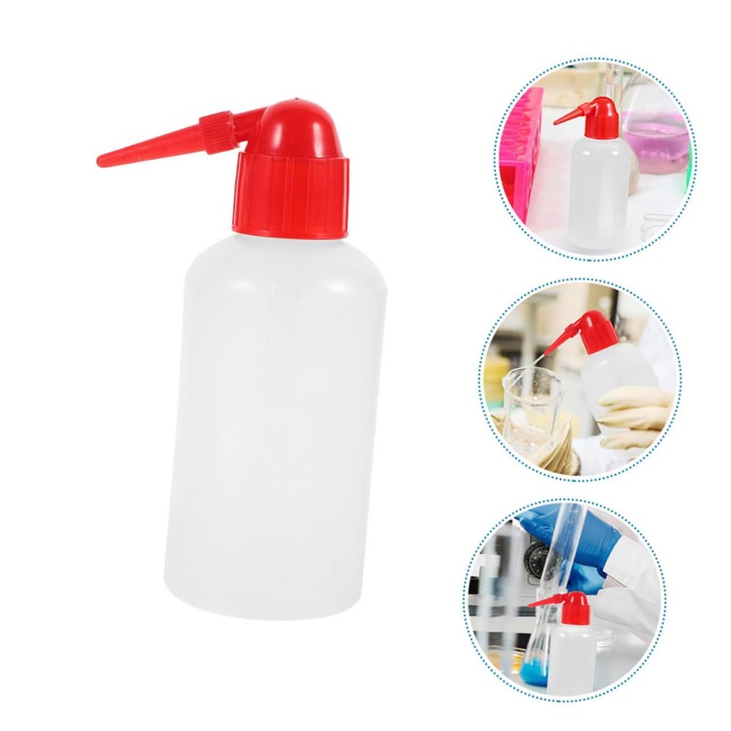Mobestech 6pcs Plastic Lash Wash Bottle Safety Squeeze Bottles for