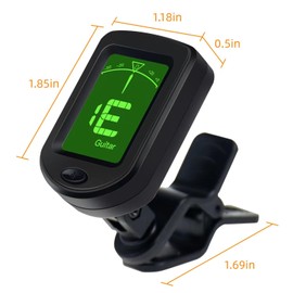 SNHOHIAK Guitar Tuner Clip on Tuner for Ukulele, Guitar, Bass, Mandolin (6PACK)