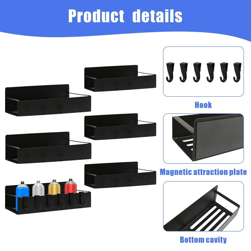 wdbg 6Pcs Magnetic Aerosol Spray Can Holder, Steel Magnet Spray