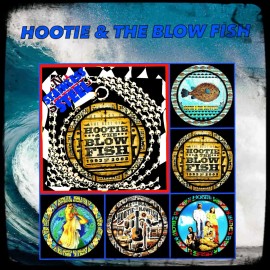 HOOTIE AND THE BLOWFISH BAND SET OF FIVE PENDANTS ONE NECKLACE CHAIN