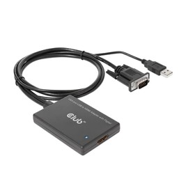 Club3D CAC-1720 VGA and USB Type-A to HDMI™ Adapter with Pigtail M/B. 0.6m 28AWG