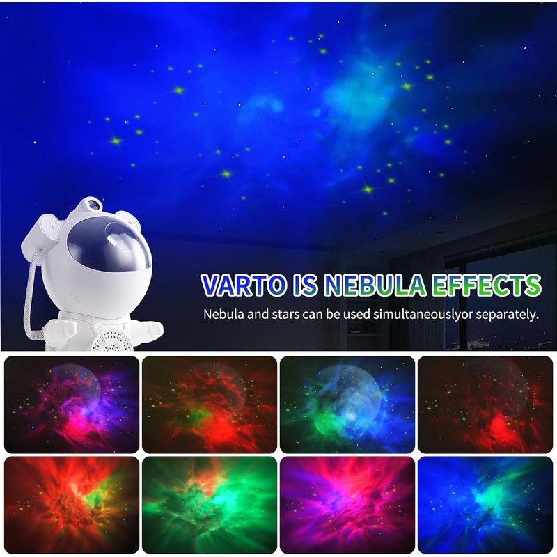 Cienxuan Astronaut Projector Star Night Light for Bedroom with Bluetooth