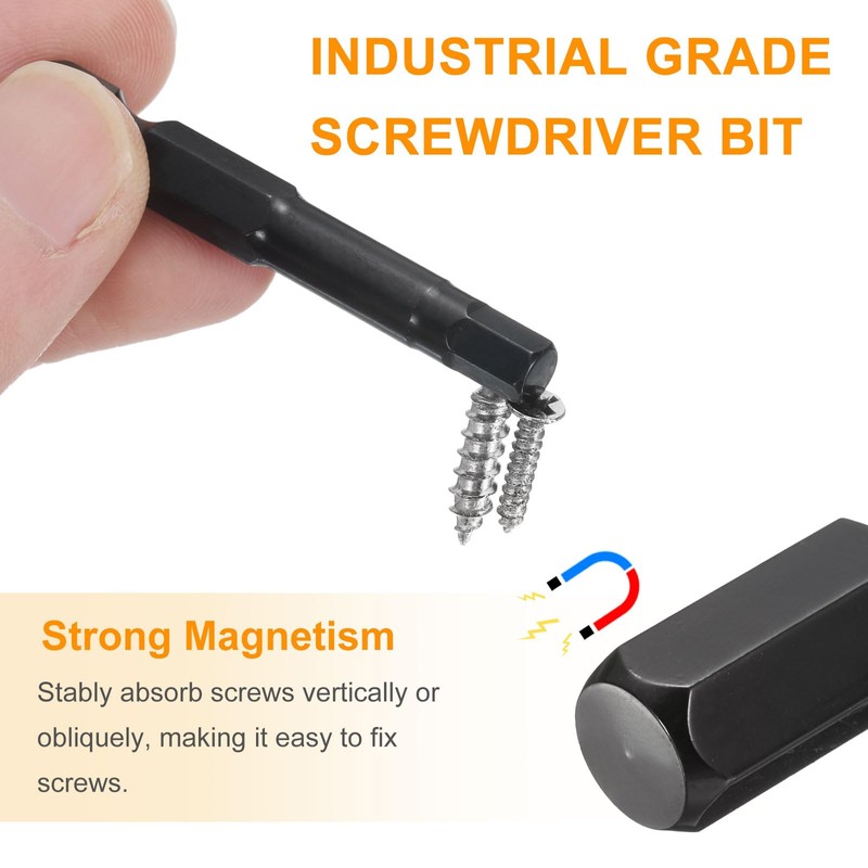 sourcing map Hex Head Wrench Drill Bit 10mm(H10) Metric 1/4"