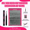 DIY Eyelash Extensions Set, 280 Pieces, Individual Cluster Lashes, Natural
