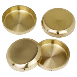 Solid Brass Castor Cups (Set of 4) – Genuine Solid Polished Brass – Antique Vintage – Polished Brass Caster Cups – UK Company