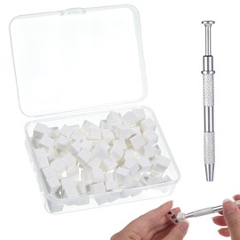 Soft Nail Sponges for Ombre, 100 Pcs White Ombre Nail Sponge with 4 Claws Metal Grabber Pen Aura Nails Tool Foam Sponge Nails Accessories Nail-Polish Sponges Manicure Tools Supplies