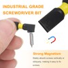 sourcing map 2pcs SL6 Slotted Screwdriver Bit 1/4" Hex Shank