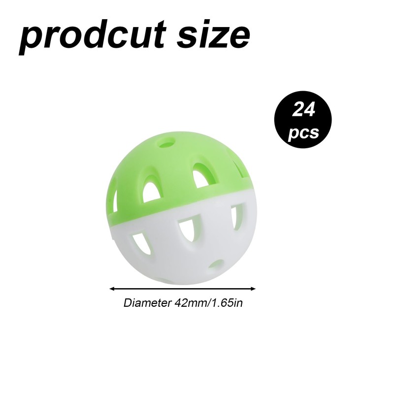 Tinoaly 24pcs Baseball Training Balls, 1.65in Small Baseball Golf Practice