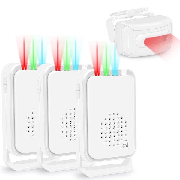 GREENCYCLE Motion Sensor Alarm,Outdoor Wireless Driveway Alarm with Loud Siren