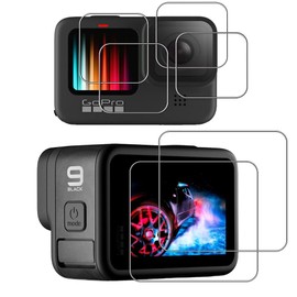 For GoPro Hero 11, GoPro Hero 10, HERO9 Black, Glass Film, Tempered Glass, Made by Asahi Glass, For GoPro Hero 10, HERO9, Black Film, 9H Hardness, Shatterproof, Anti-Fingerprint, Automatic Adhesion, Bubble Prevention, LCD Protective Film