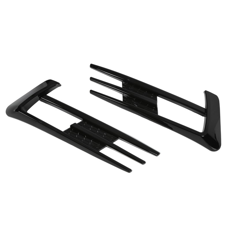 Glossy Black Front Fog Lamp Eyebrow Eyelid Cover Trim Replacement