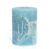 Still Water Candles Handmade Slate Blue Gray Unscented Rustic Textured