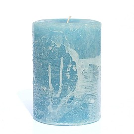 Still Water Candles Handmade Slate Blue Gray Unscented Rustic Textured Decorative Pillar Candle, Choose Small 3x4 to Extra Large 6x9, Clean Burning Wax, Custom Sizes