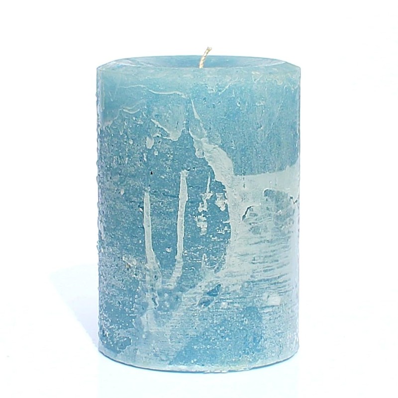 Still Water Candles Handmade Slate Blue Gray Unscented Rustic Textured
