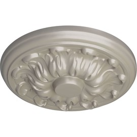 Ekena Millwork CM08MUPWS Millin Ceiling Medallion, 7 7/8"OD x 1/4"P (Fits Canopies up to 2"), Hand-Painted Pearl White