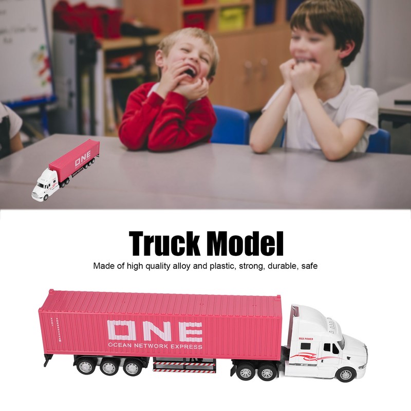 Container Truck Model 1:48 Vivid Exquisite Beautiful Decorative Toy Ornament