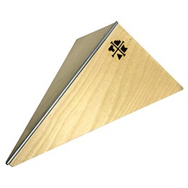 Teak Tuning Polebank Fingerboard Ramp - Handmade in USA - XL Skate Park Sized with Steel Rail - 12" Long, 4.5" Tall