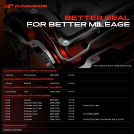 A-Premium Engine Valve Cover Gasket Set Compatible with Ford, Land Rover, Mazda, Mercury Models - Explorer 2000-2010, Explorer Sport Trac 2001-2005/2007-2010, Ranger, LR3, B4000, Mountaineer, V6 4.0L