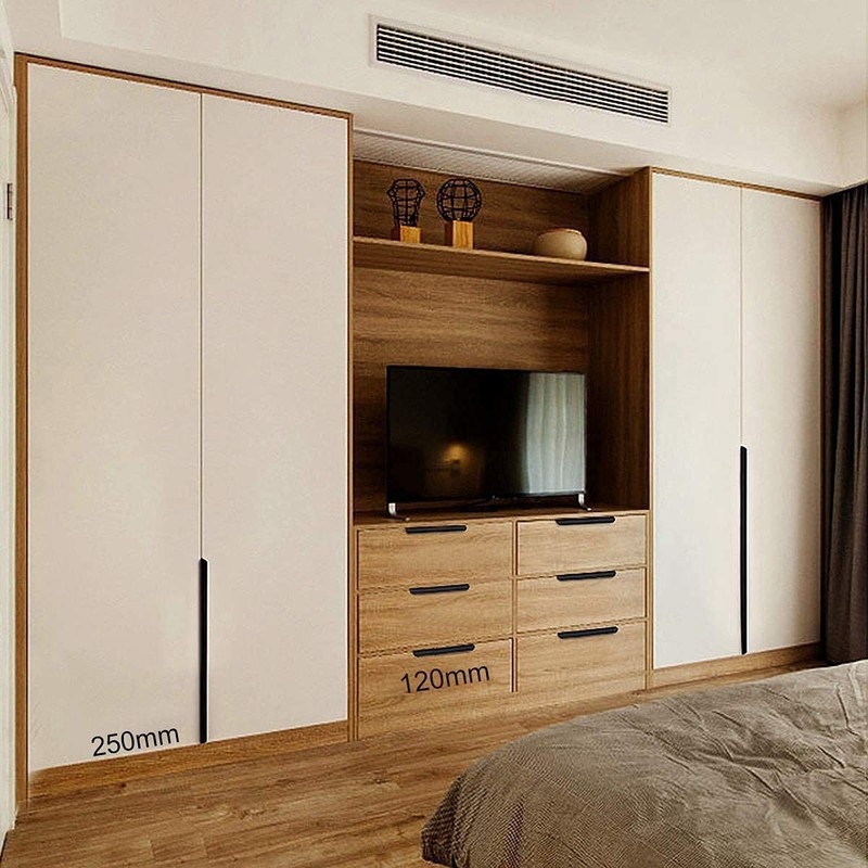 Derbway 4 Pieces Hidden Cabinet Handles, Invisible Handles, Cupboard Pull,