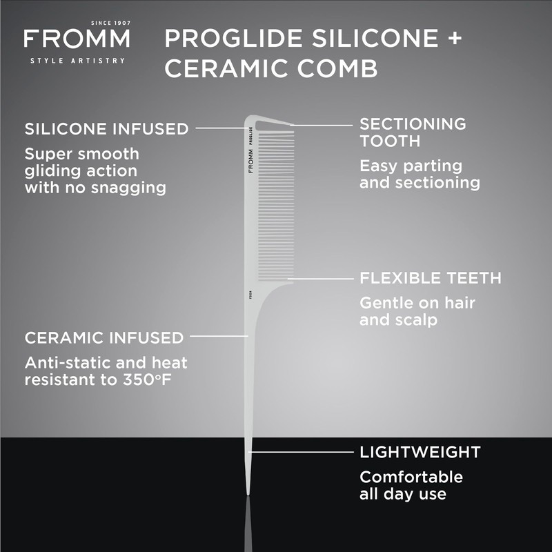 Fromm F3024 ProGlide 9.25" Rat Tail Comb