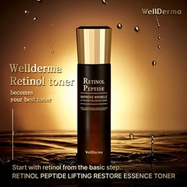 WELLDERMA Retinol Peptide Lifting Restore Essence Toner Reduce Las Líneas Finas, Las Arrugas, El Tono Desigual De La Piel Y Reduce La Congestión Y La Formación De Imperfecciones